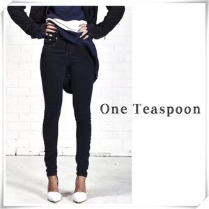 One Teaspoon London Hoodlums Skinny Jeans Indigo New with Tags
